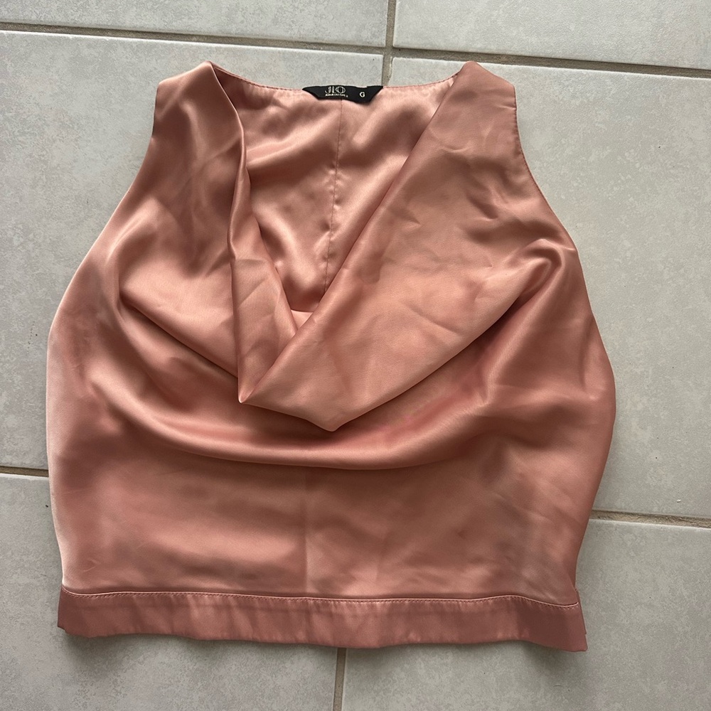 Jennifer Lopez Women's Satin Tank Top in Blush